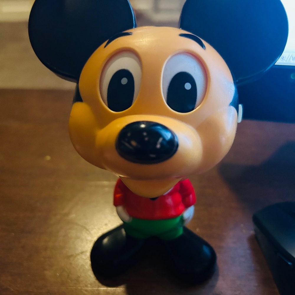 1976 Mickey Mouse Vintage Pull String Chatter Chum Toy